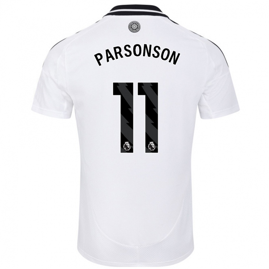 Niño Fútbol Camiseta Madi Parsonson #11 Blanco 1ª Equipación 2024/25 México