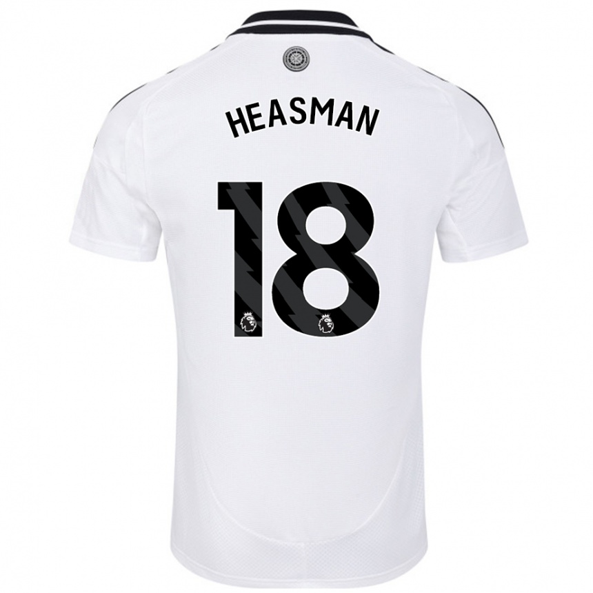 Niño Fútbol Camiseta Georgia Heasman #18 Blanco 1ª Equipación 2024/25 México