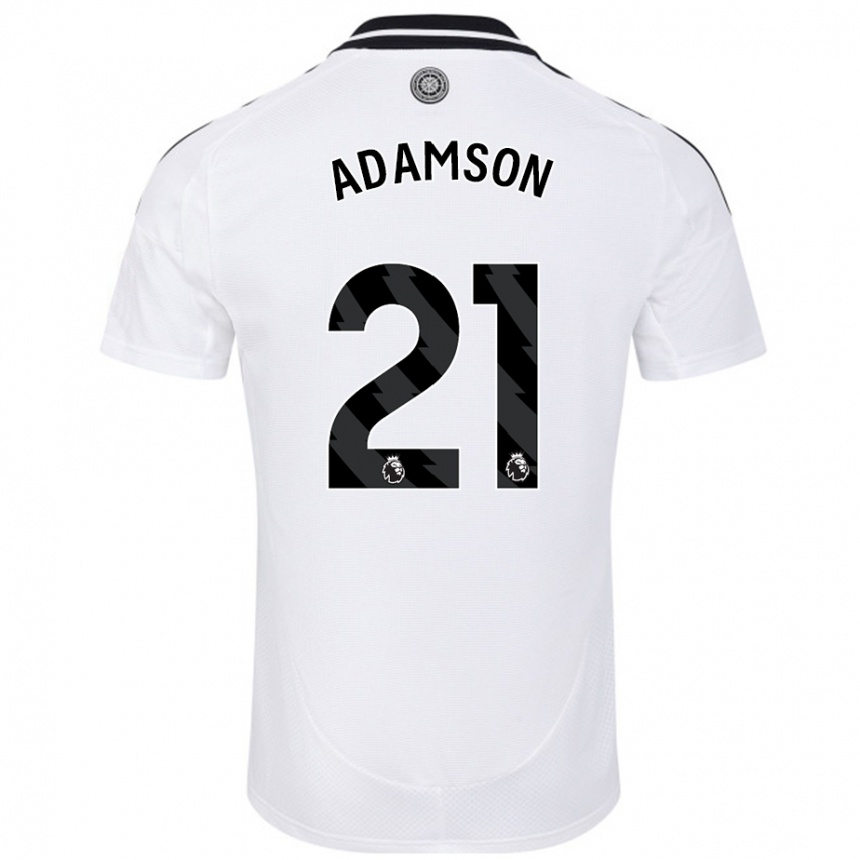 Niño Fútbol Camiseta Sasha Adamson #21 Blanco 1ª Equipación 2024/25 México