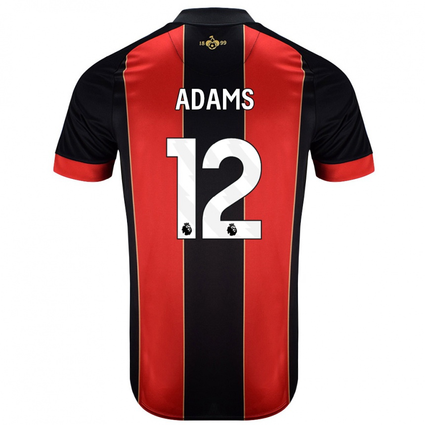 Niño Fútbol Camiseta Tyler Adams #12 Rojo Negro 1ª Equipación 2024/25 México