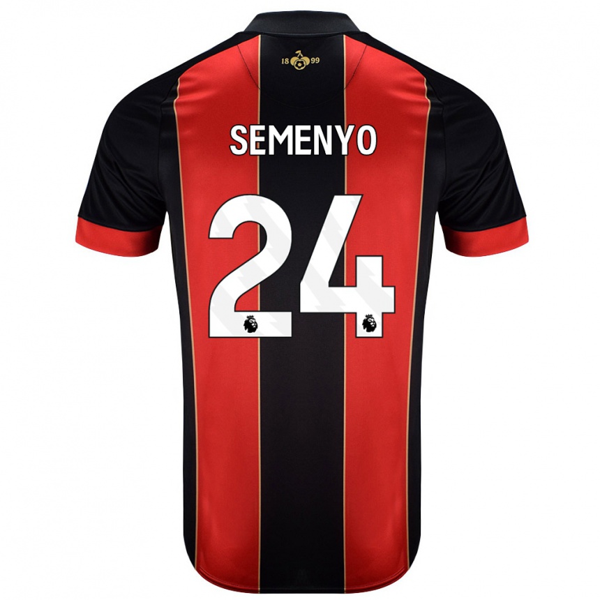 Niño Fútbol Camiseta Antoine Semenyo #24 Rojo Negro 1ª Equipación 2024/25 México