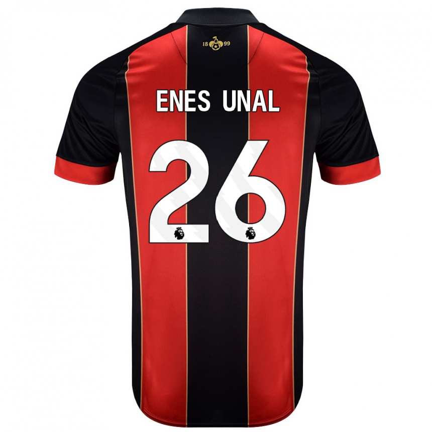 Niño Fútbol Camiseta Enes Ünal #26 Rojo Negro 1ª Equipación 2024/25 México