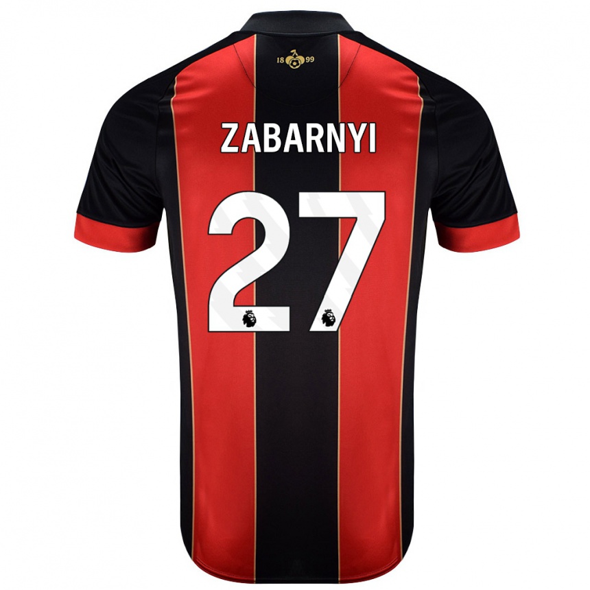 Niño Fútbol Camiseta Ilya Zabarnyi #27 Rojo Negro 1ª Equipación 2024/25 México