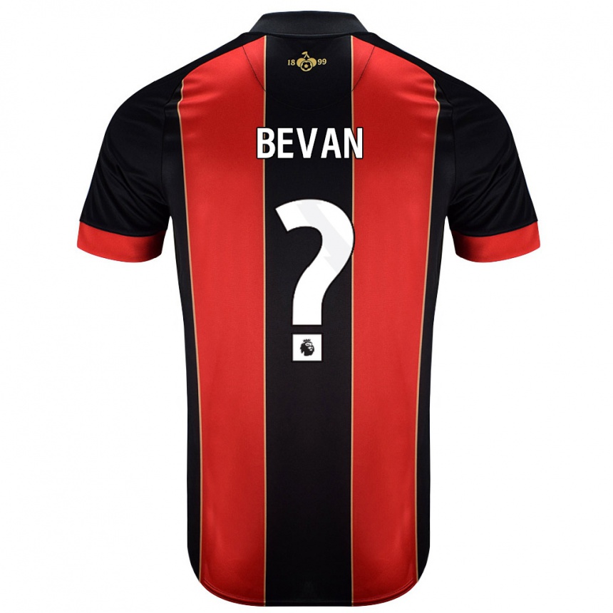 Niño Fútbol Camiseta Owen Bevan #0 Rojo Negro 1ª Equipación 2024/25 México