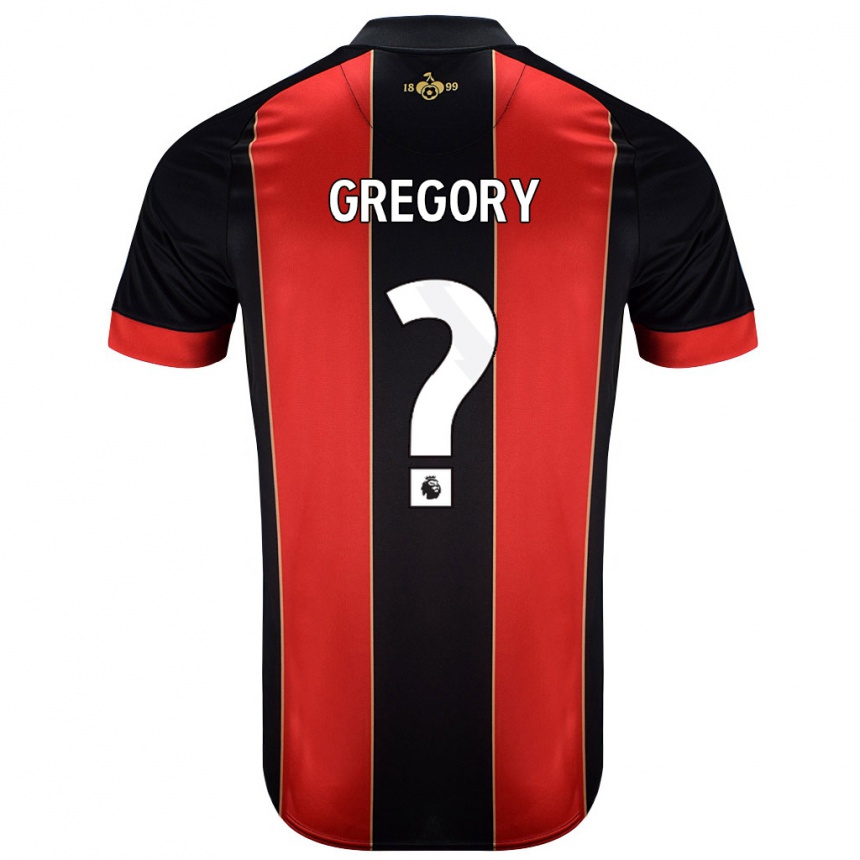 Niño Fútbol Camiseta Karlos Gregory #0 Rojo Negro 1ª Equipación 2024/25 México