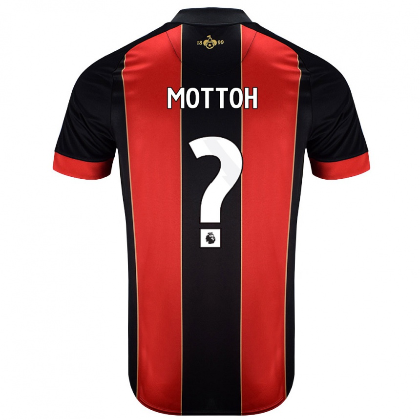 Niño Fútbol Camiseta Koby Mottoh #0 Rojo Negro 1ª Equipación 2024/25 México