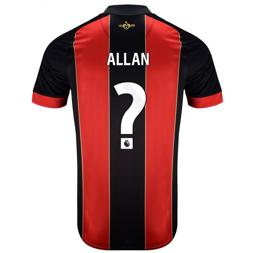 Niño Fútbol Camiseta Mack Allan #0 Rojo Negro 1ª Equipación 2024/25 México