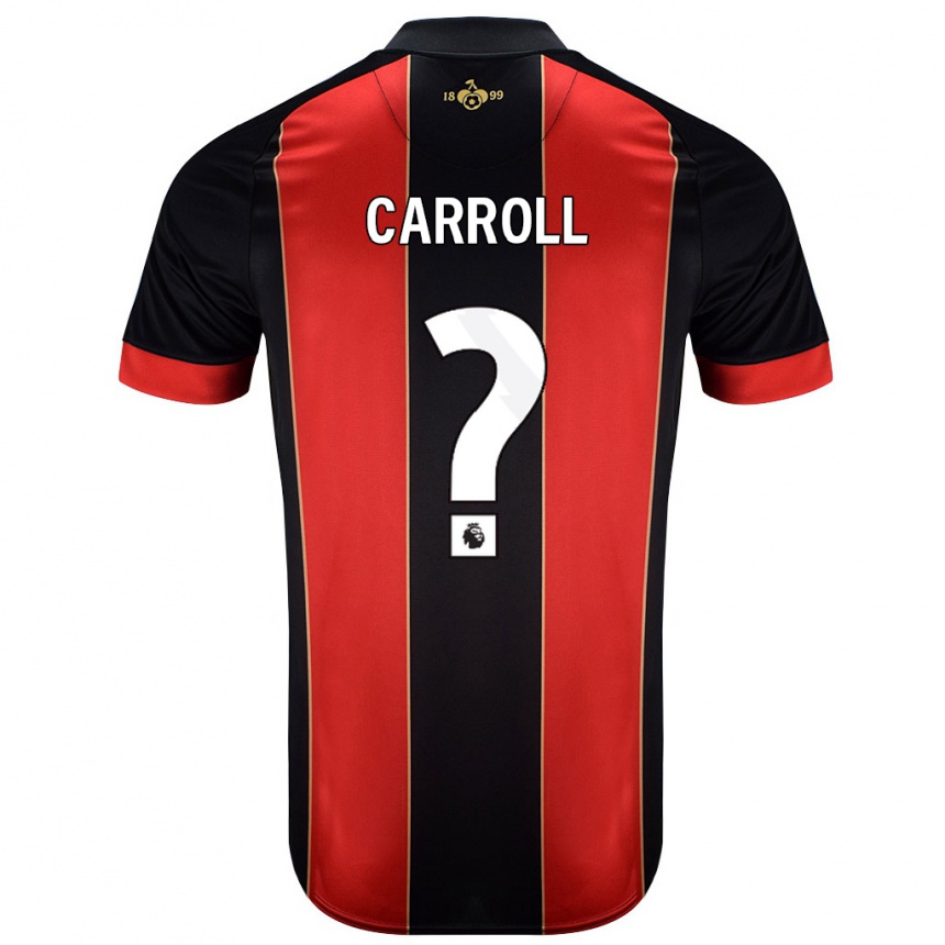 Niño Fútbol Camiseta Ryan Carroll #0 Rojo Negro 1ª Equipación 2024/25 México