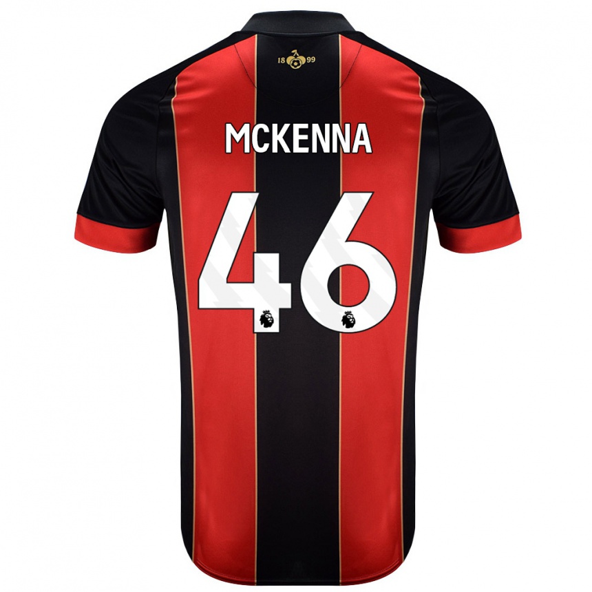 Niño Fútbol Camiseta Callan Mckenna #46 Rojo Negro 1ª Equipación 2024/25 México