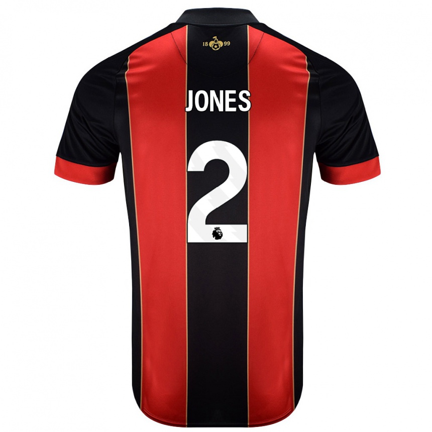 Niño Fútbol Camiseta Abby Jones #2 Rojo Negro 1ª Equipación 2024/25 México