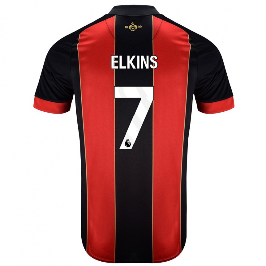 Niño Fútbol Camiseta Elle Elkins #7 Rojo Negro 1ª Equipación 2024/25 México