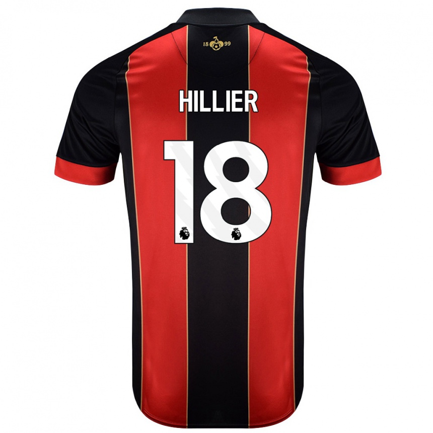 Niño Fútbol Camiseta Gemma Hillier #18 Rojo Negro 1ª Equipación 2024/25 México