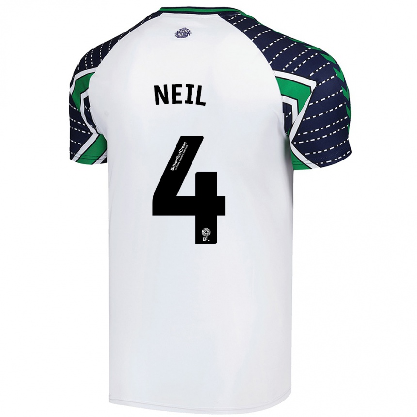 Niño Fútbol Camiseta Dan Neil #4 Blanco 2ª Equipación 2024/25 México