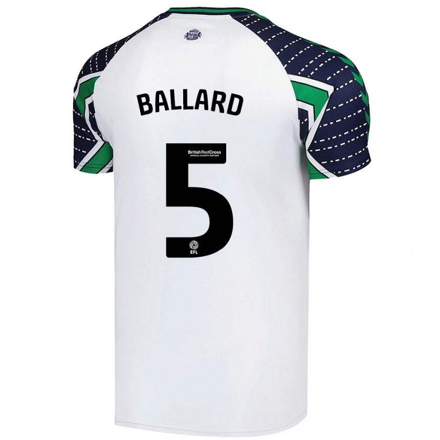 Niño Fútbol Camiseta Daniel Ballard #5 Blanco 2ª Equipación 2024/25 México