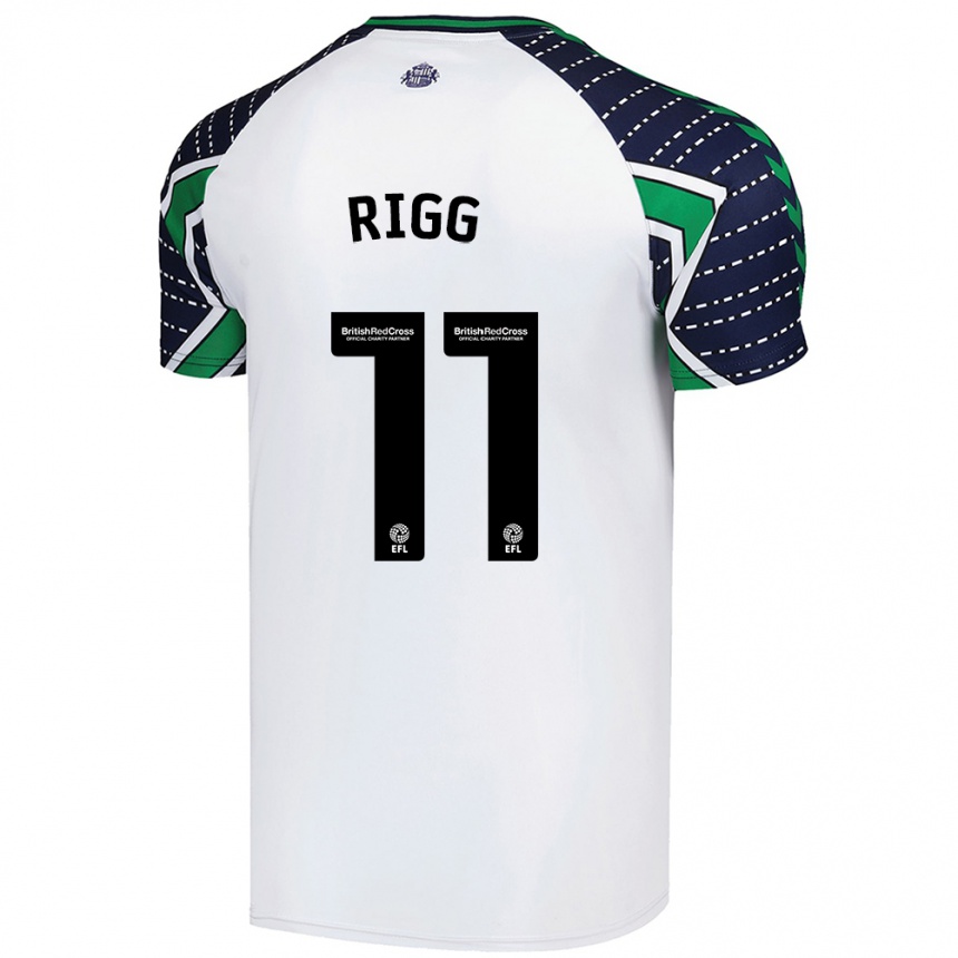 Niño Fútbol Camiseta Chris Rigg #11 Blanco 2ª Equipación 2024/25 México