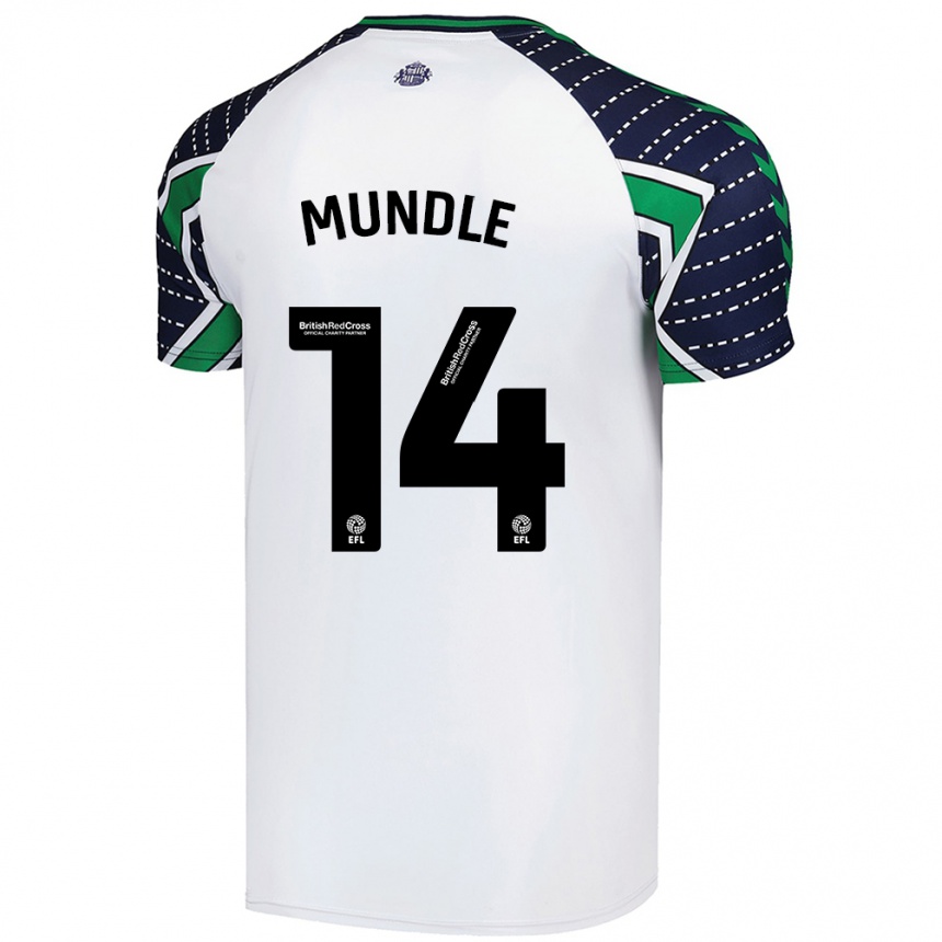 Niño Fútbol Camiseta Romaine Mundle #14 Blanco 2ª Equipación 2024/25 México