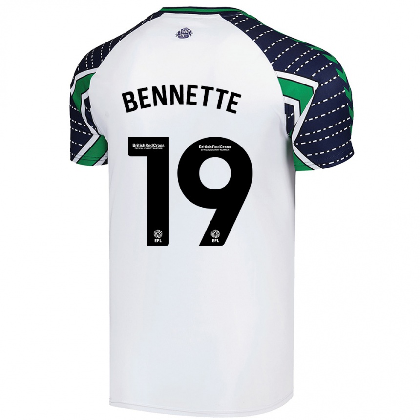 Niño Fútbol Camiseta Jewison Bennette #19 Blanco 2ª Equipación 2024/25 México