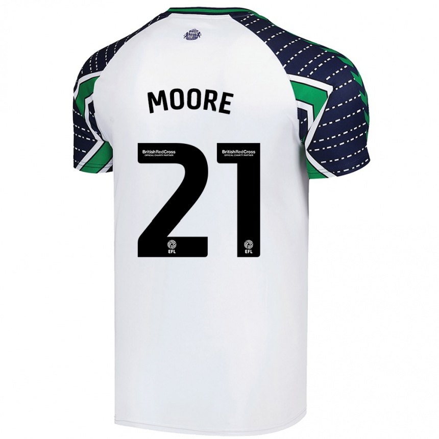 Niño Fútbol Camiseta Simon Moore #21 Blanco 2ª Equipación 2024/25 México