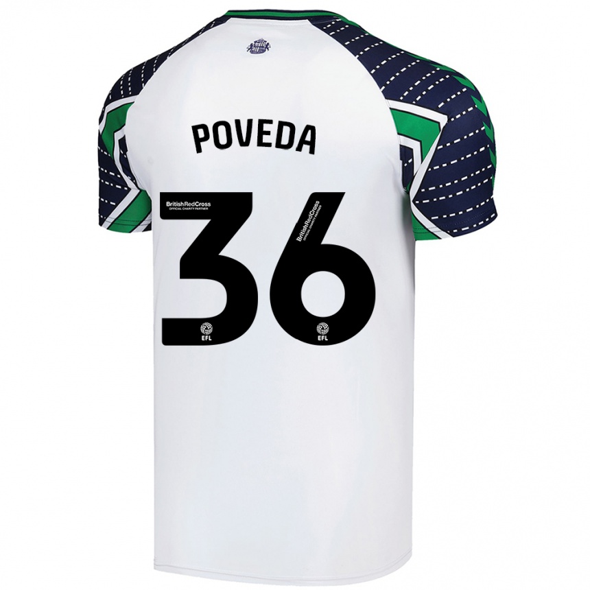 Niño Fútbol Camiseta Ian Poveda #36 Blanco 2ª Equipación 2024/25 México