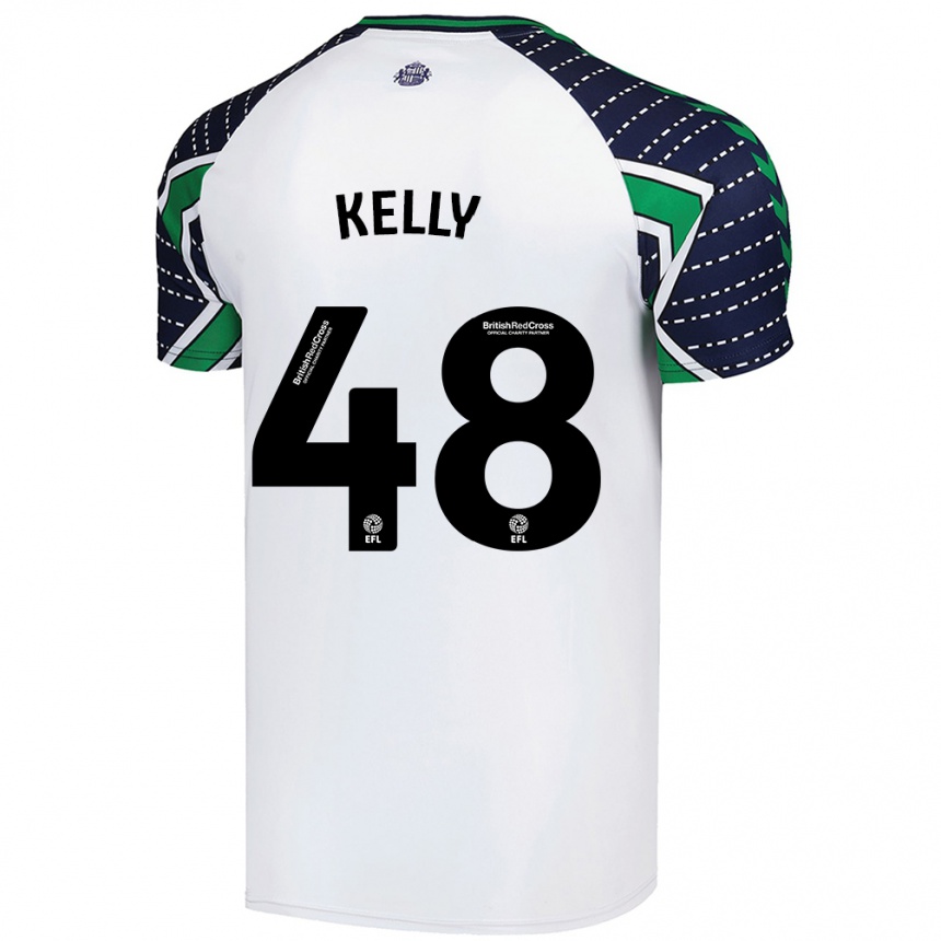 Niño Fútbol Camiseta Caden Kelly #48 Blanco 2ª Equipación 2024/25 México