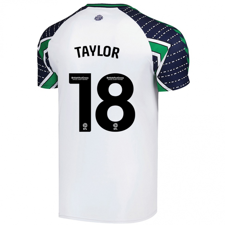 Niño Fútbol Camiseta Ellis Taylor #18 Blanco 2ª Equipación 2024/25 México