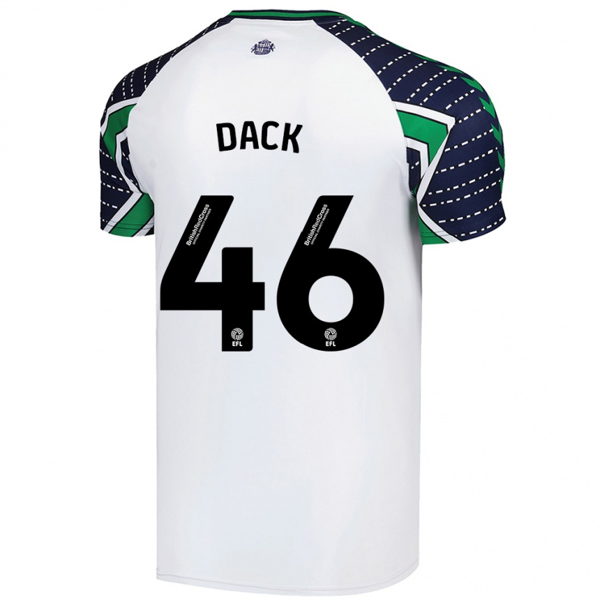 Niño Fútbol Camiseta Bradley Dack #46 Blanco 2ª Equipación 2024/25 México