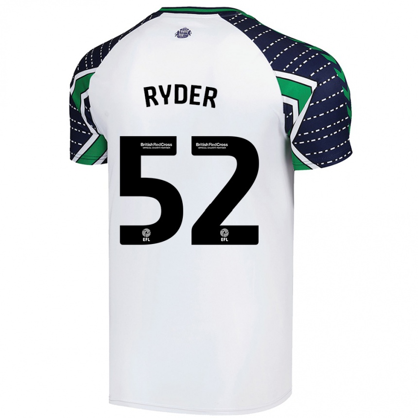 Niño Fútbol Camiseta Joe Ryder #52 Blanco 2ª Equipación 2024/25 México