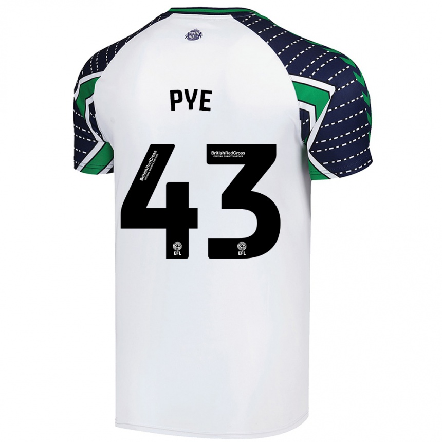 Niño Fútbol Camiseta Connor Pye #43 Blanco 2ª Equipación 2024/25 México