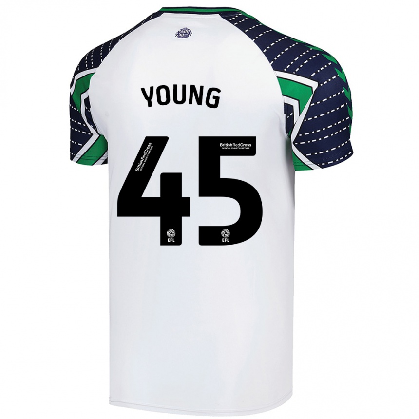 Niño Fútbol Camiseta Matthew Young #45 Blanco 2ª Equipación 2024/25 México