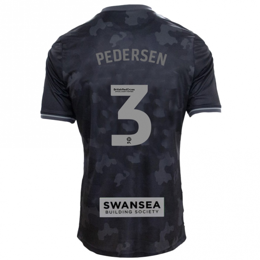 Niño Fútbol Camiseta Kristian Pedersen #3 Negro 2ª Equipación 2024/25 México