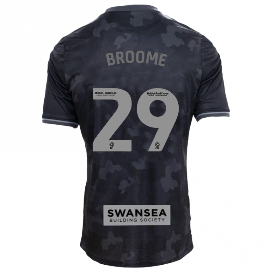 Niño Fútbol Camiseta Nathan Broome #29 Negro 2ª Equipación 2024/25 México