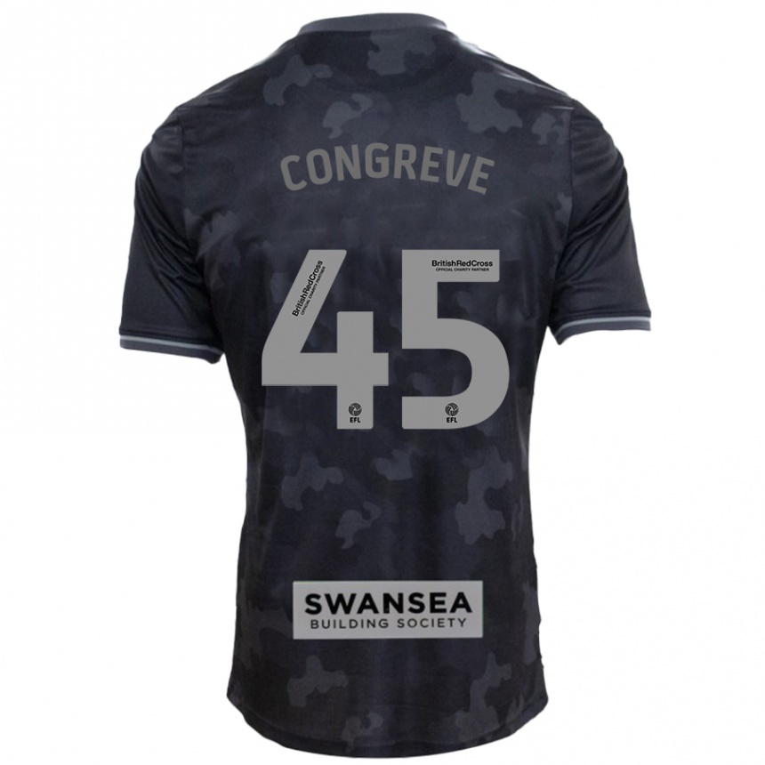 Niño Fútbol Camiseta Cameron Congreve #45 Negro 2ª Equipación 2024/25 México