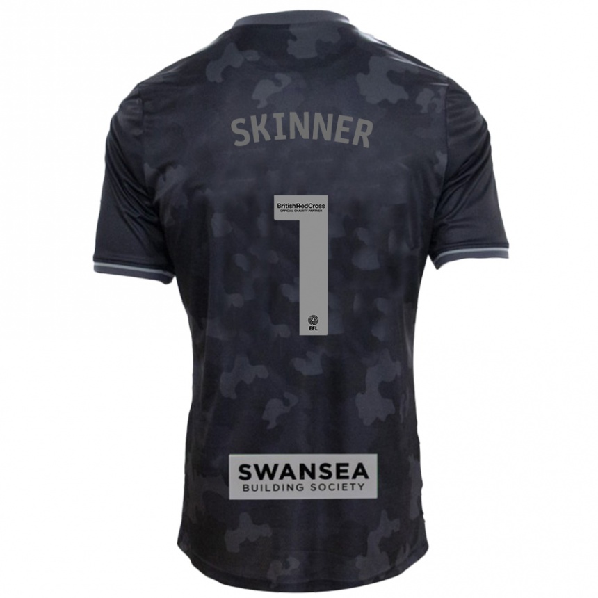 Niño Fútbol Camiseta Claire Skinner #1 Negro 2ª Equipación 2024/25 México