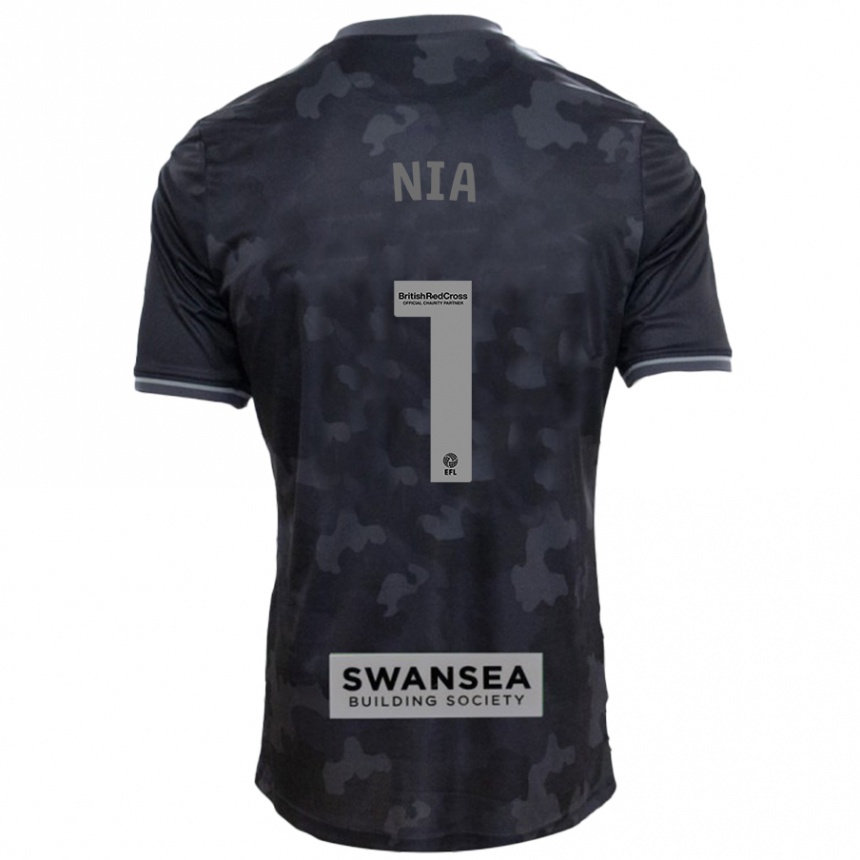 Niño Fútbol Camiseta Ffion Rees Nia #1 Negro 2ª Equipación 2024/25 México