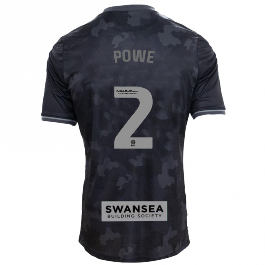 Niño Fútbol Camiseta Alicia Powe #2 Negro 2ª Equipación 2024/25 México