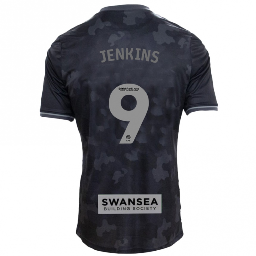 Niño Fútbol Camiseta Nieve Jenkins #9 Negro 2ª Equipación 2024/25 México