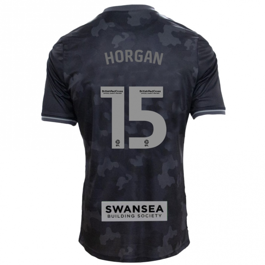 Niño Fútbol Camiseta Gwenan Horgan #15 Negro 2ª Equipación 2024/25 México