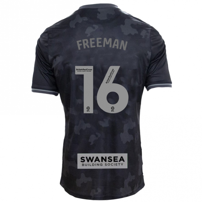 Niño Fútbol Camiseta Emily Freeman #16 Negro 2ª Equipación 2024/25 México