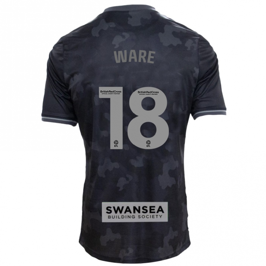 Niño Fútbol Camiseta Phoebe Ware #18 Negro 2ª Equipación 2024/25 México