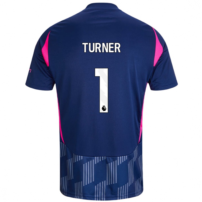 Niño Fútbol Camiseta Matt Turner #1 Azul Real Rosa 2ª Equipación 2024/25 México