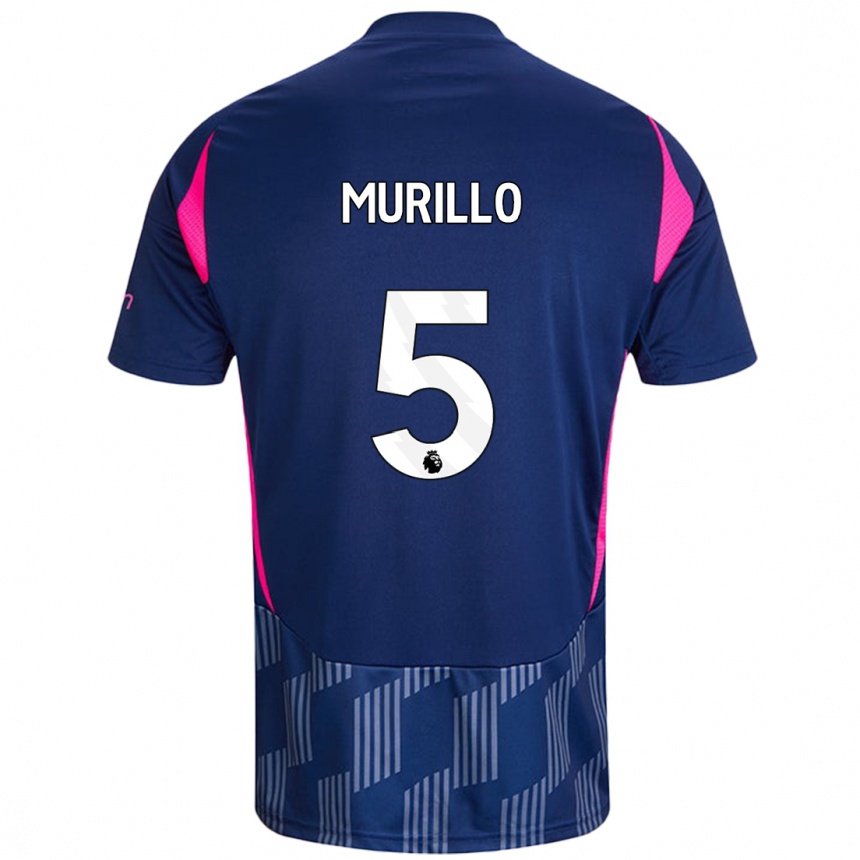 Niño Fútbol Camiseta Murillo #5 Azul Real Rosa 2ª Equipación 2024/25 México