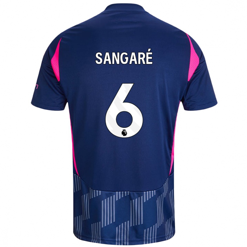 Niño Fútbol Camiseta Ibrahim Sangaré #6 Azul Real Rosa 2ª Equipación 2024/25 México