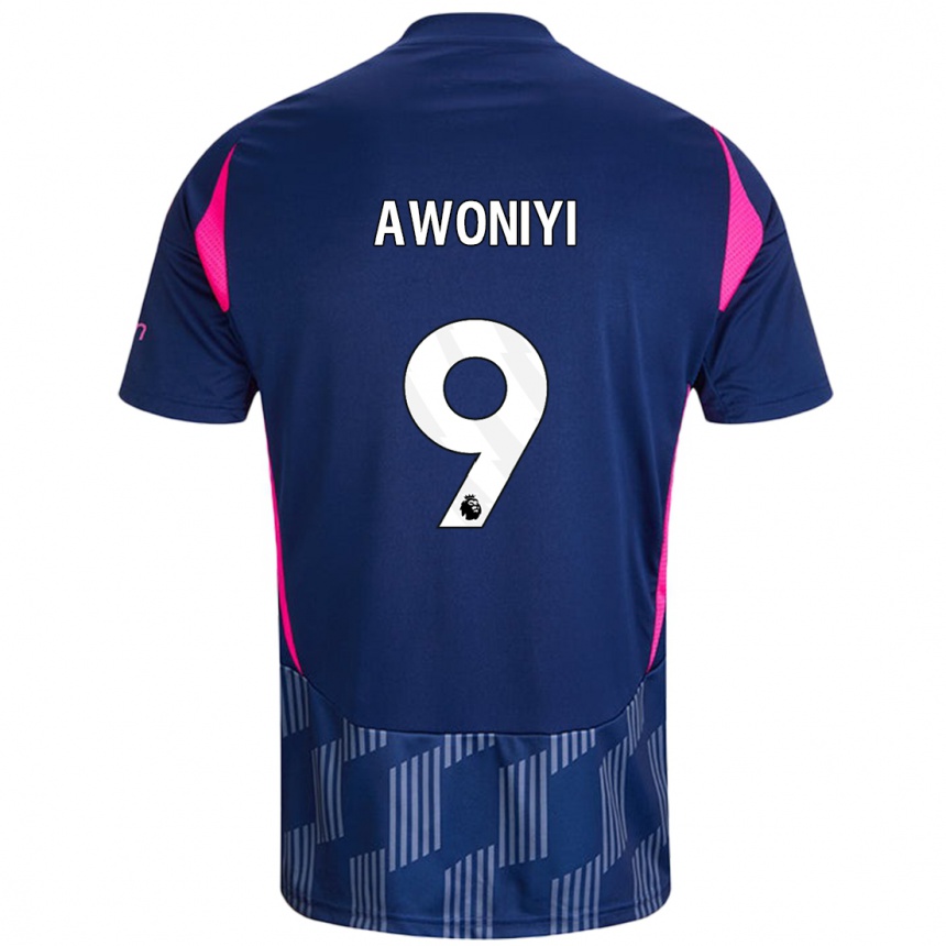 Niño Fútbol Camiseta Taiwo Awoniyi #9 Azul Real Rosa 2ª Equipación 2024/25 México