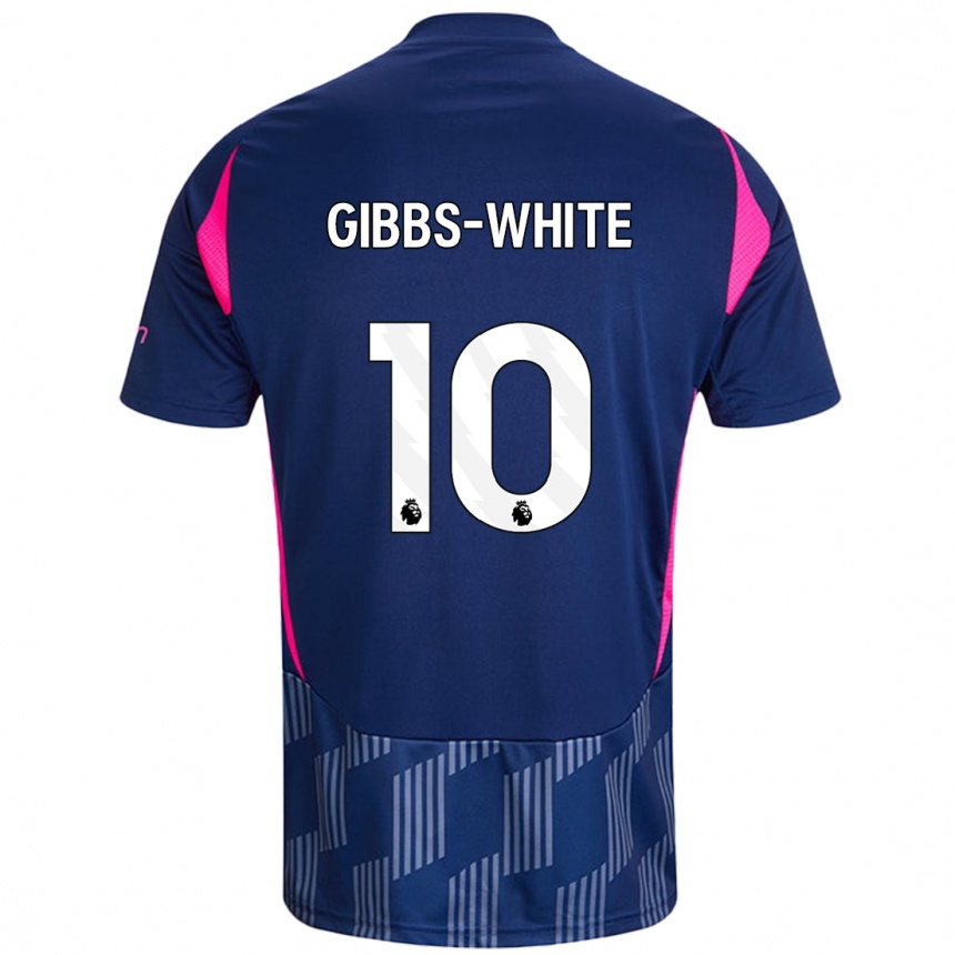 Niño Fútbol Camiseta Morgan Gibbs-White #10 Azul Real Rosa 2ª Equipación 2024/25 México