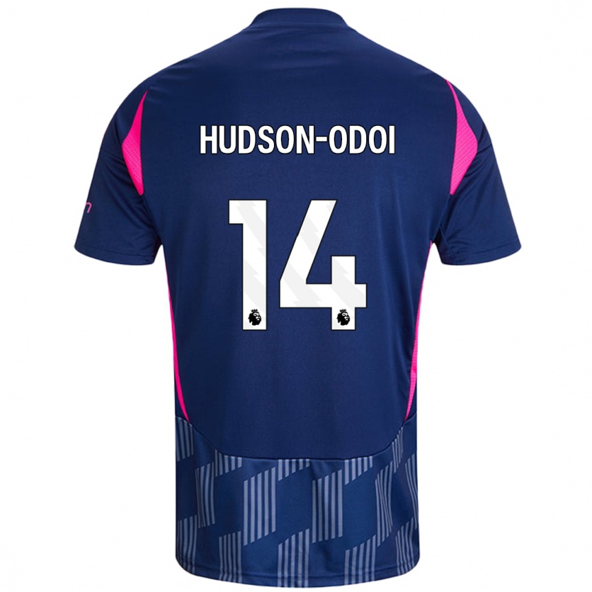 Niño Fútbol Camiseta Callum Hudson-Odoi #14 Azul Real Rosa 2ª Equipación 2024/25 México