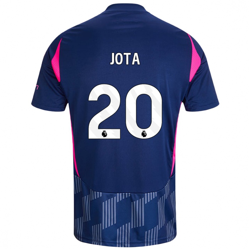 Niño Fútbol Camiseta Jota Silva #20 Azul Real Rosa 2ª Equipación 2024/25 México