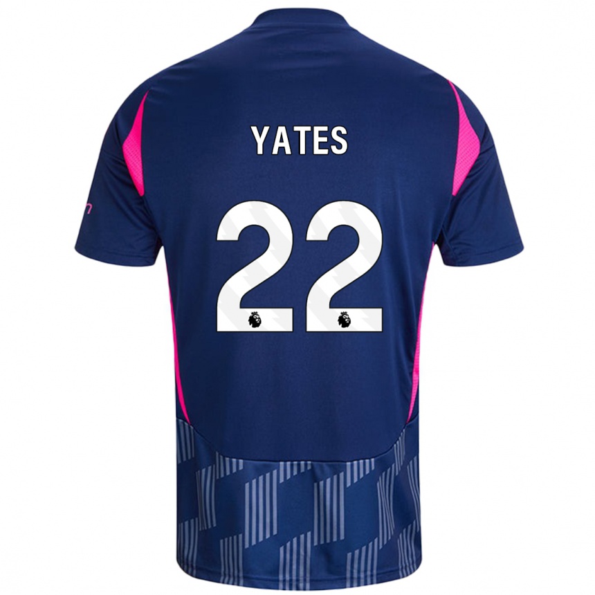 Niño Fútbol Camiseta Ryan Yates #22 Azul Real Rosa 2ª Equipación 2024/25 México