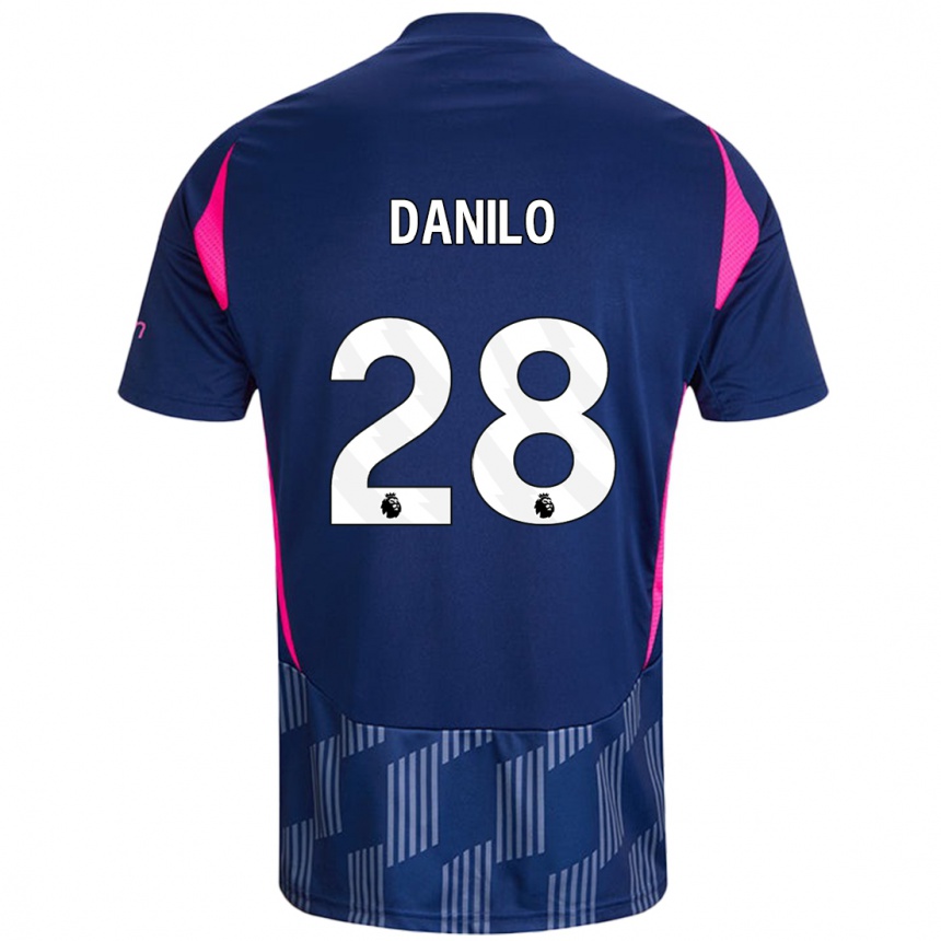 Niño Fútbol Camiseta Danilo #28 Azul Real Rosa 2ª Equipación 2024/25 México