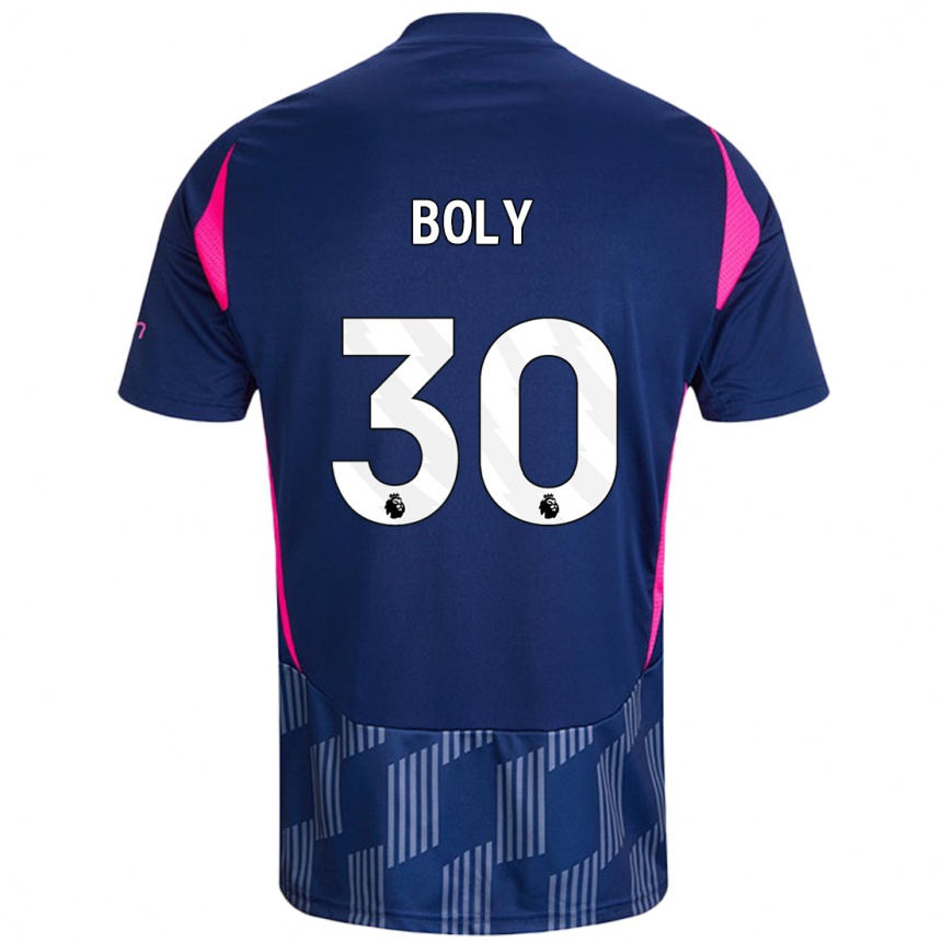 Niño Fútbol Camiseta Willy Boly #30 Azul Real Rosa 2ª Equipación 2024/25 México