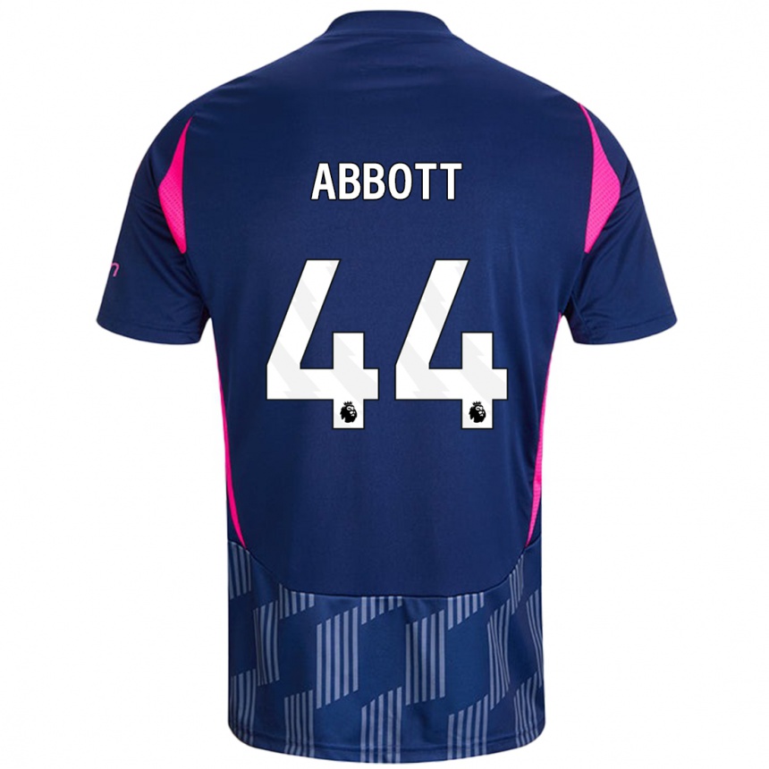 Niño Fútbol Camiseta Zach Abbott #44 Azul Real Rosa 2ª Equipación 2024/25 México